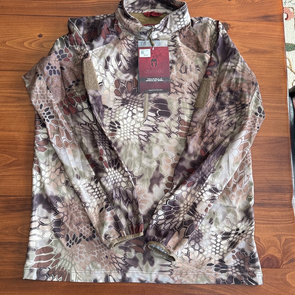 MWT Kryptek Camouflage Highlander Long Sleeve Zip Shirt
